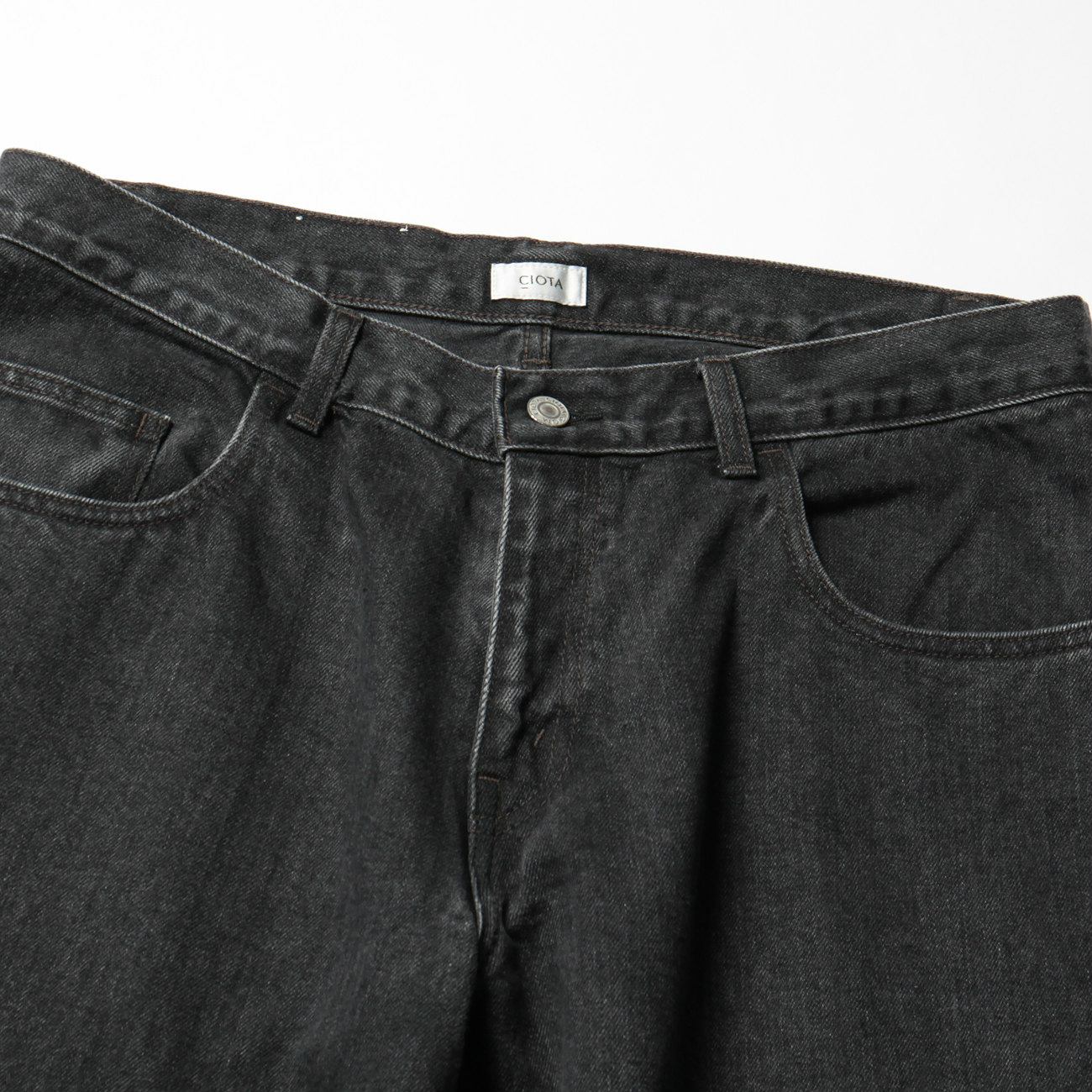 CIOTA / シオタ | ブラック スビンコットン 13.5oz バギーデニム