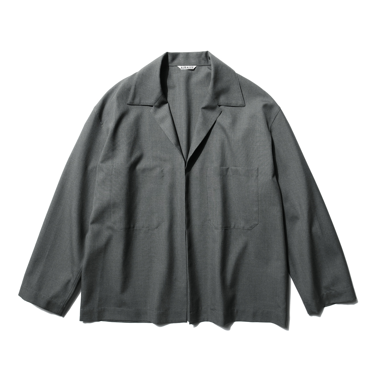 AURALEE -Wool Silk Tropical Shirts Jacket & Wide Slacks