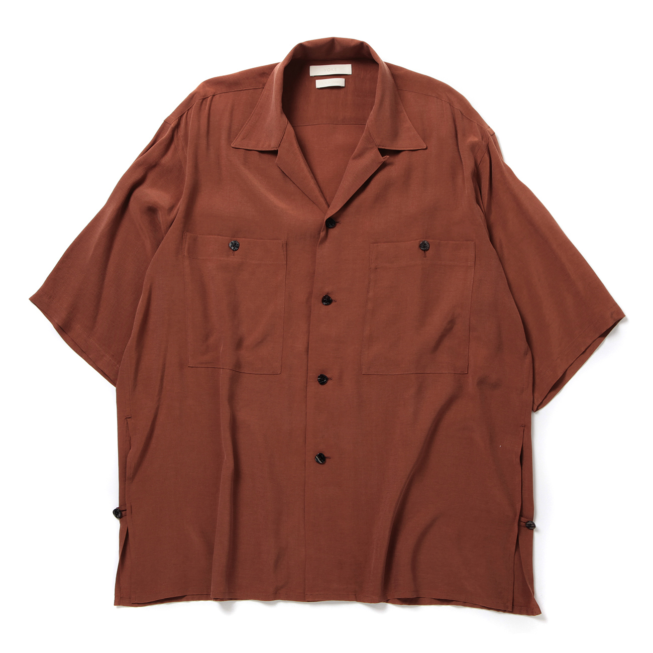 yoke OPEN COLLAR SHIRT サイズ3 YOKE Colorblock Open Collar Shirt Black | HAVEN
