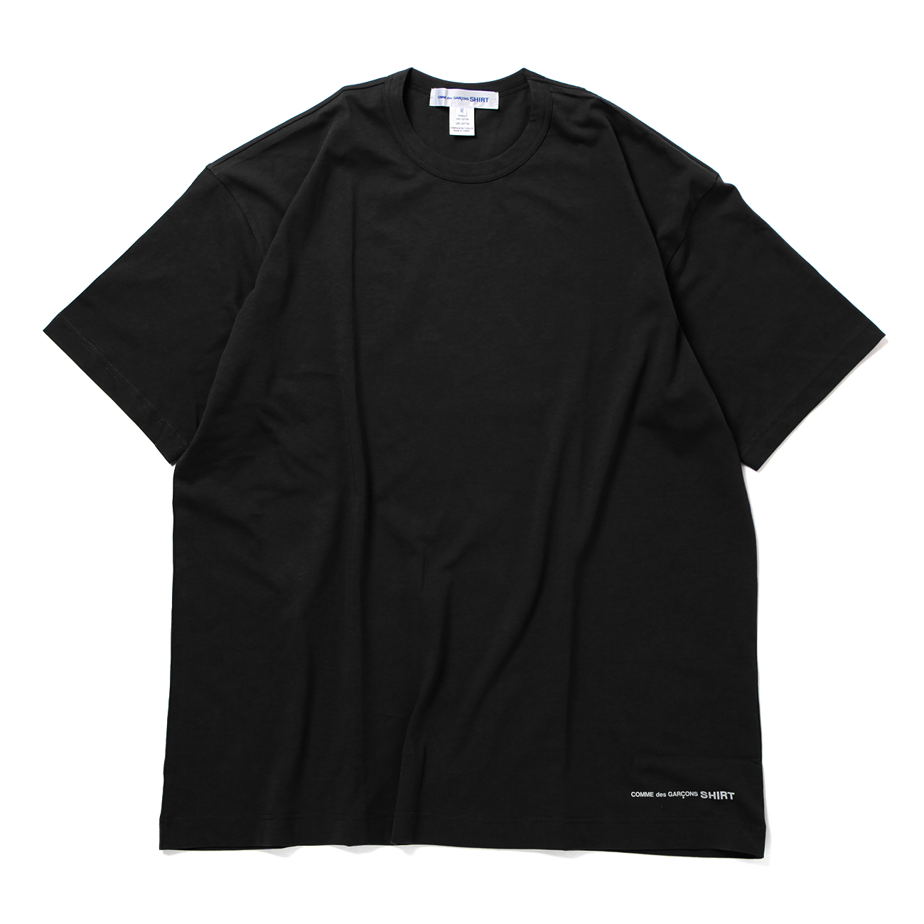 cotton jersey plain with printed CDG SHIRT logo at front - Black