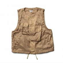 ENGINEERED GARMENTS / エンジニアドガーメンツ | Cover Vest - Poly Leopard Print Ripstop - Brown