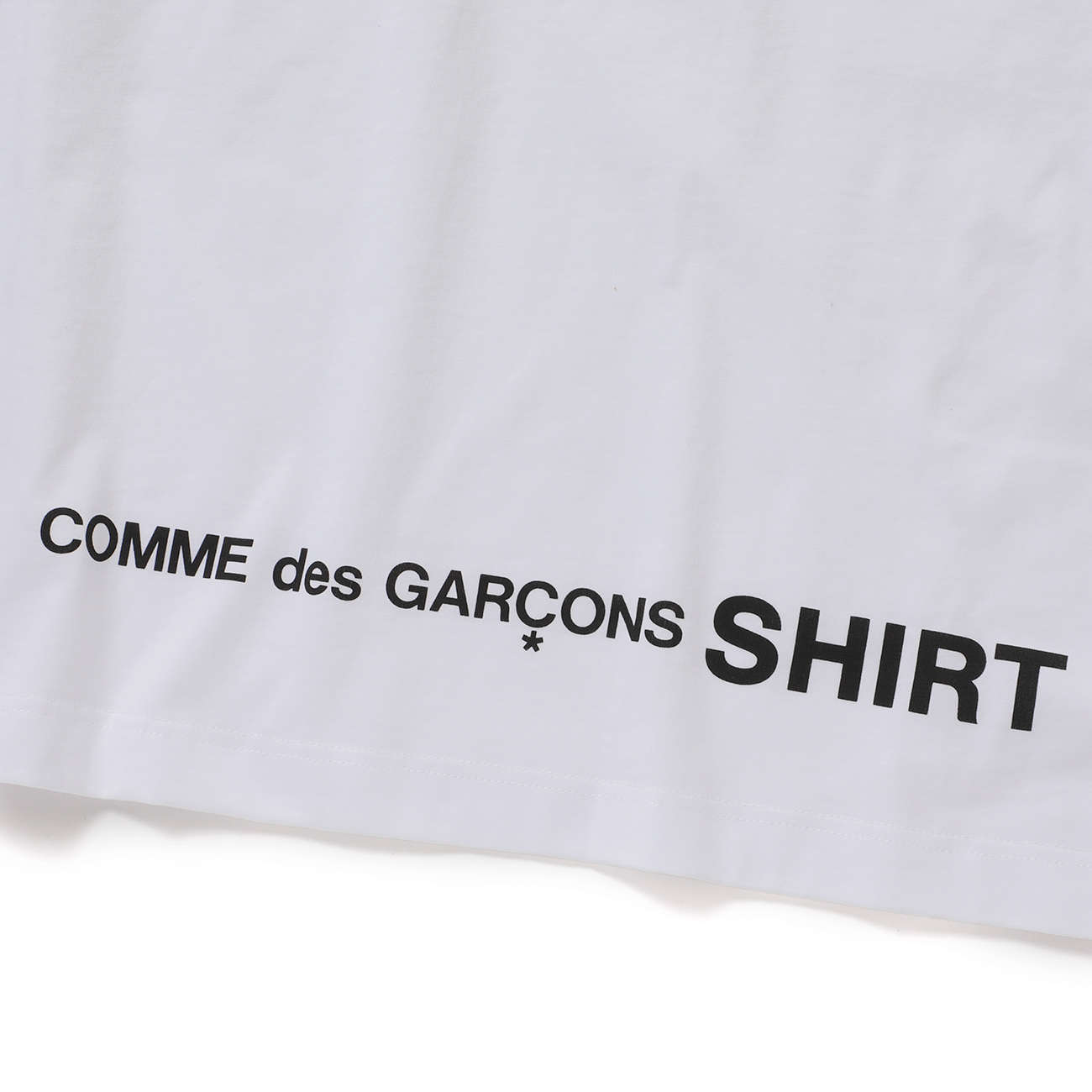 COMME des GARCONS SHIRT | printed cotton jersey OVERSIZED - White