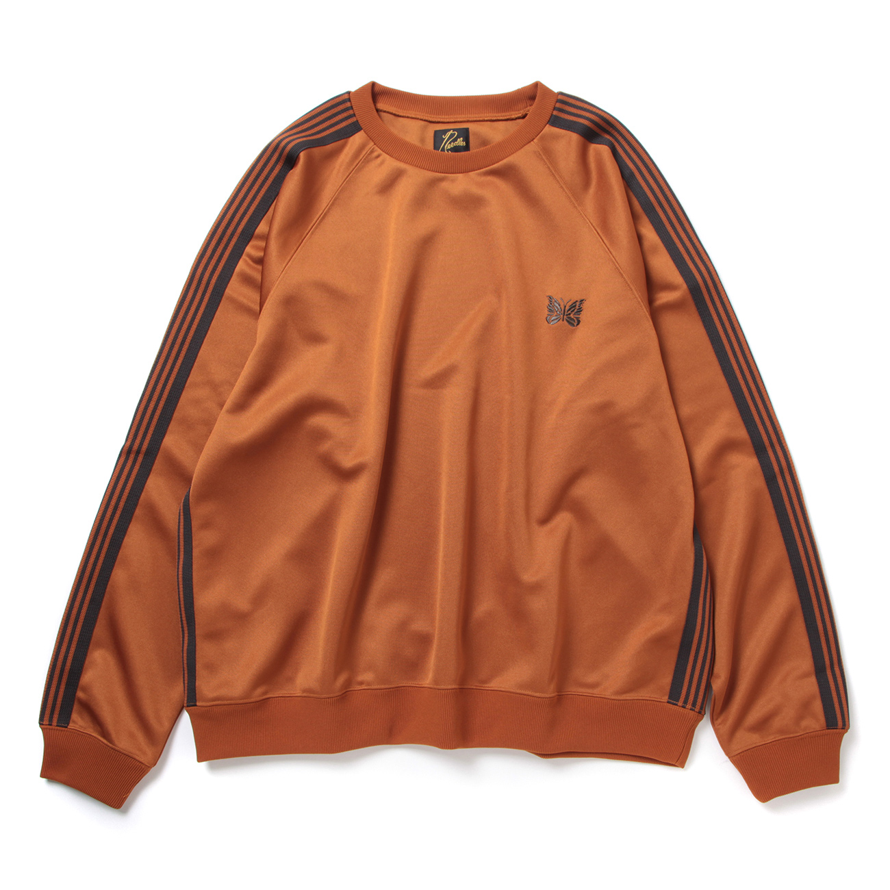 Needles / ニードルズ | Track Crew Neck Shirt - Poly Smooth - Rust