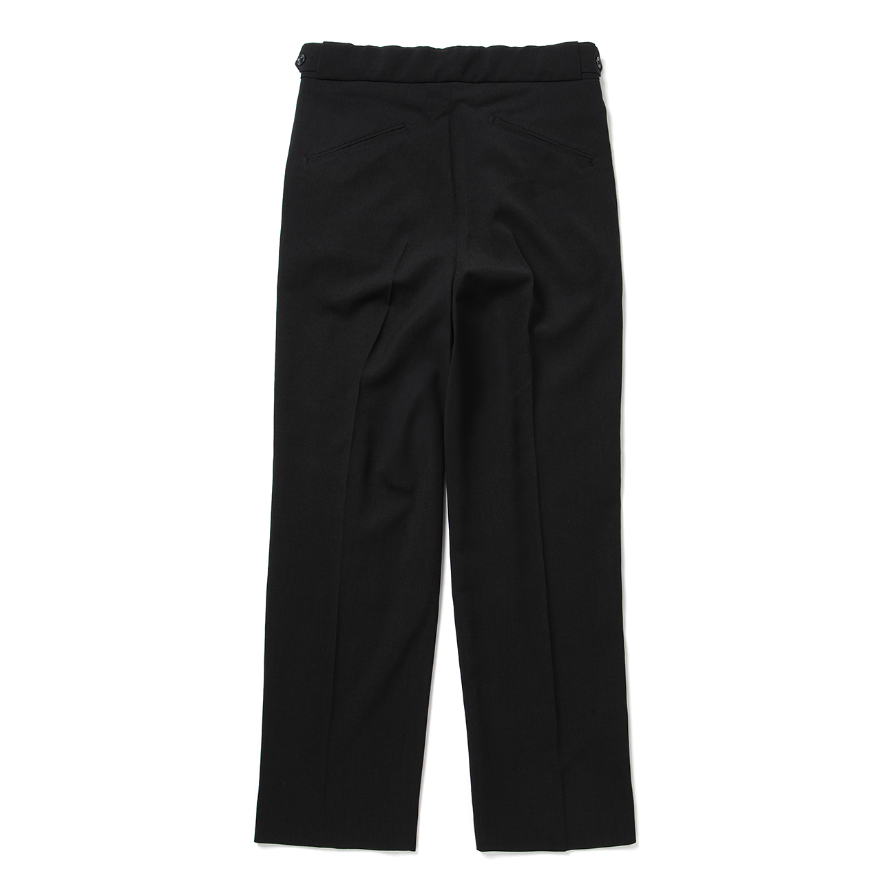 Tucked Side Tab Trouser - Poly Chambray - Black