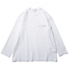 cotton jersey plain with CDG SHIRT logo on front - big T / Long Tshirt - White