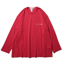 cotton jersey plain with CDG SHIRT logo on front - big T / Long Tshirt - Red