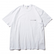 cotton jersey plain with CDG SHIRT logo on front - big T / Tshirt - White