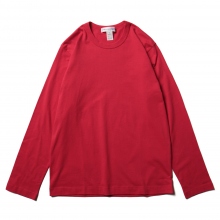 COMME des GARCONS SHIRT | cotton jersey plain with CDG SHIRT logo on back / Long Tshirt - Red