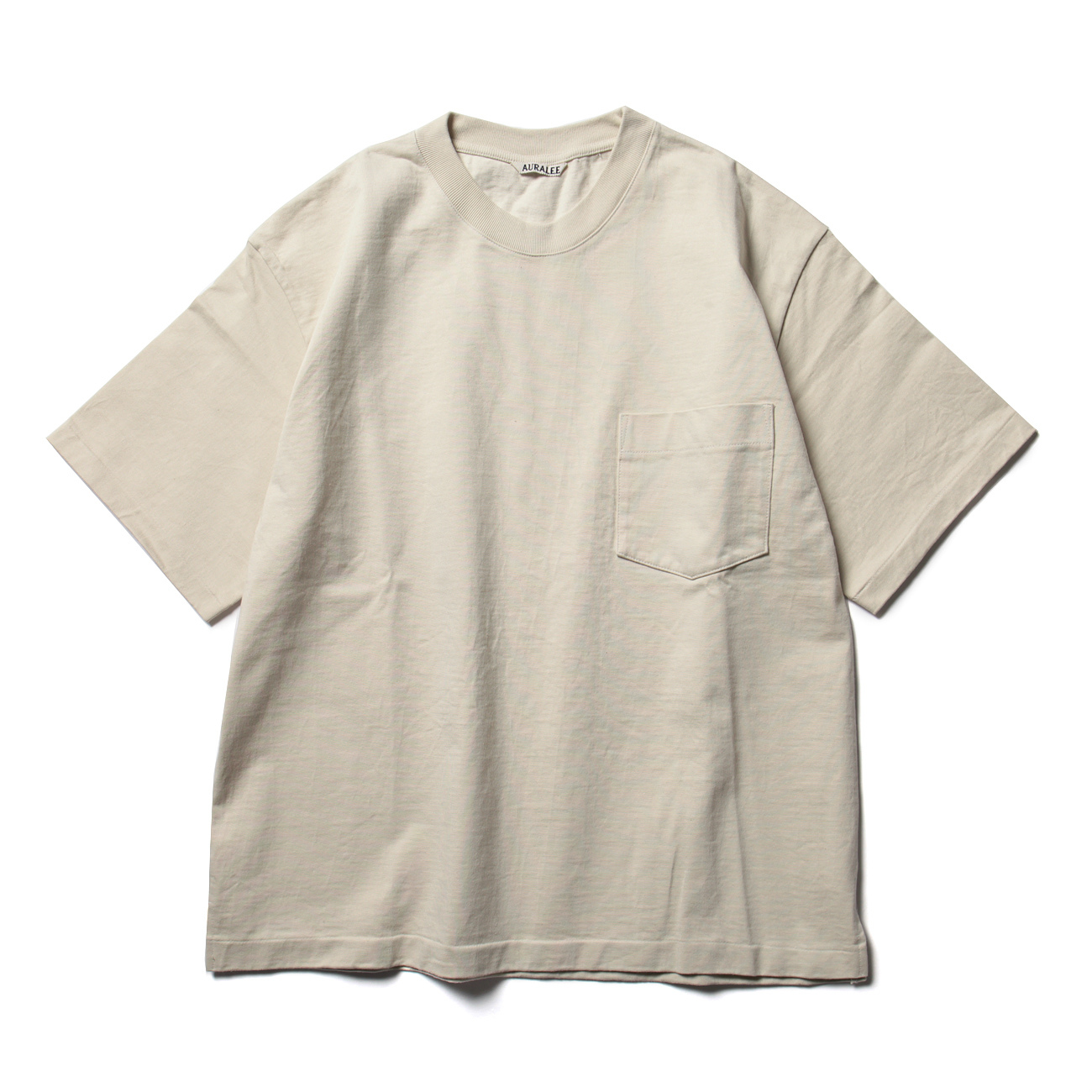 Tシャツ/カットソー(半袖/袖なし)AURALEE 19SS STAND-UP TEE (PURPLE BROWN)