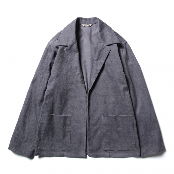 AURALEE / オーラリー | HEMP CORDUROY SHIRTS JACKET - Blue Gray