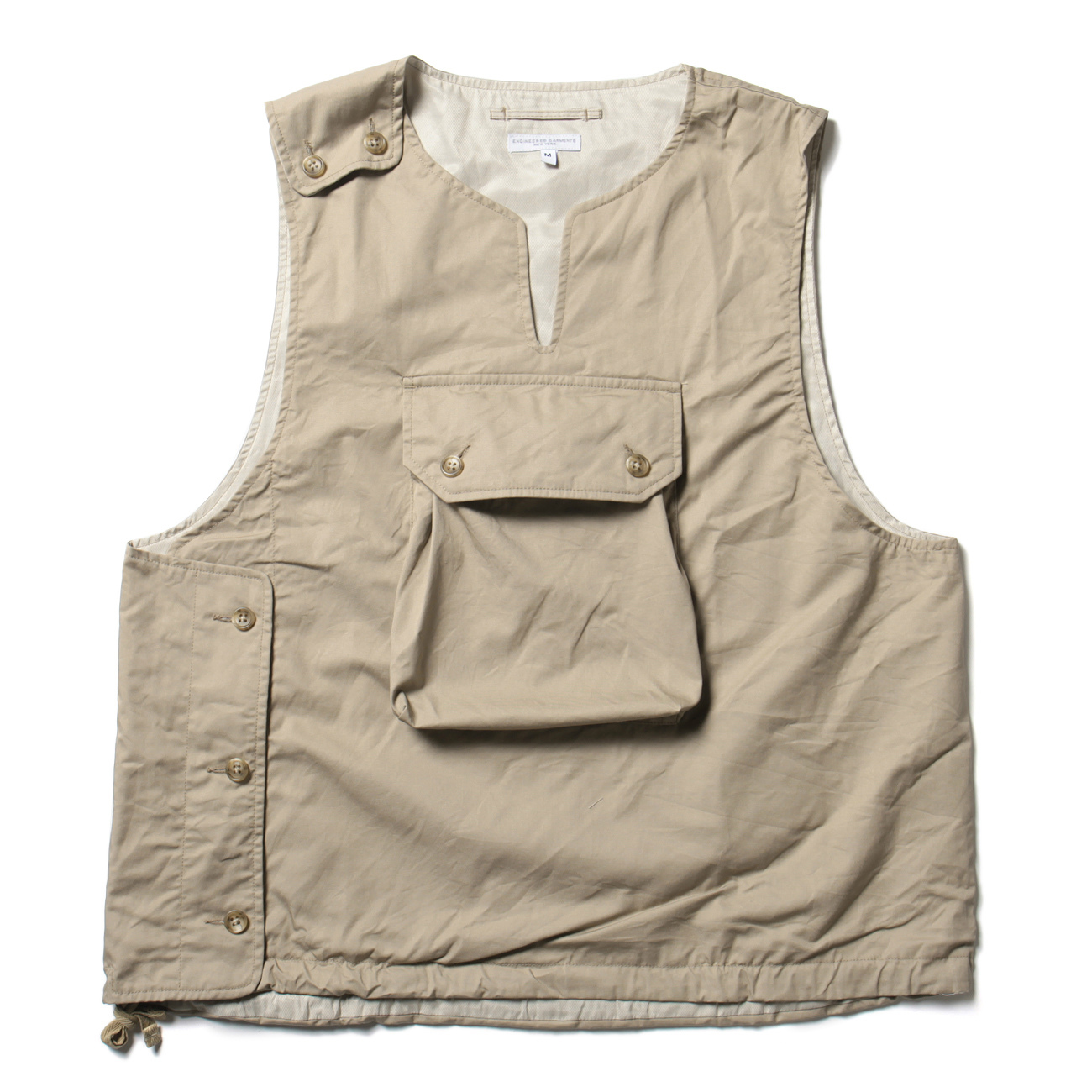 ENGINEERED GARMENTS / エンジニアドガーメンツ | Cover Vest - High Count Twill - Khaki |  通販 - 正規取扱店 | COLLECT STORE / コレクトストア