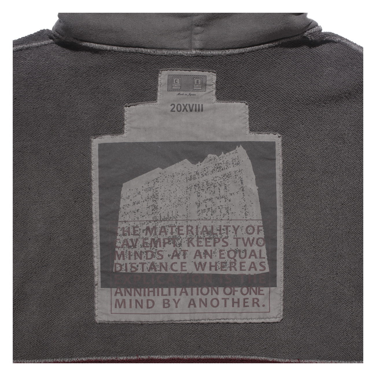 C.E / シーイー | OVERDYE ZIGGURAT PATCH HEAVY HOODY - Black | 通販