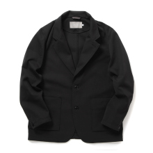 SOLID DOUBLE-KNIT JACKET - Black