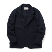 SOLID DOUBLE-KNIT JACKET - Navy