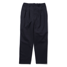 SOLID DOUBLE-KNIT TAPERED PANTS - Navy