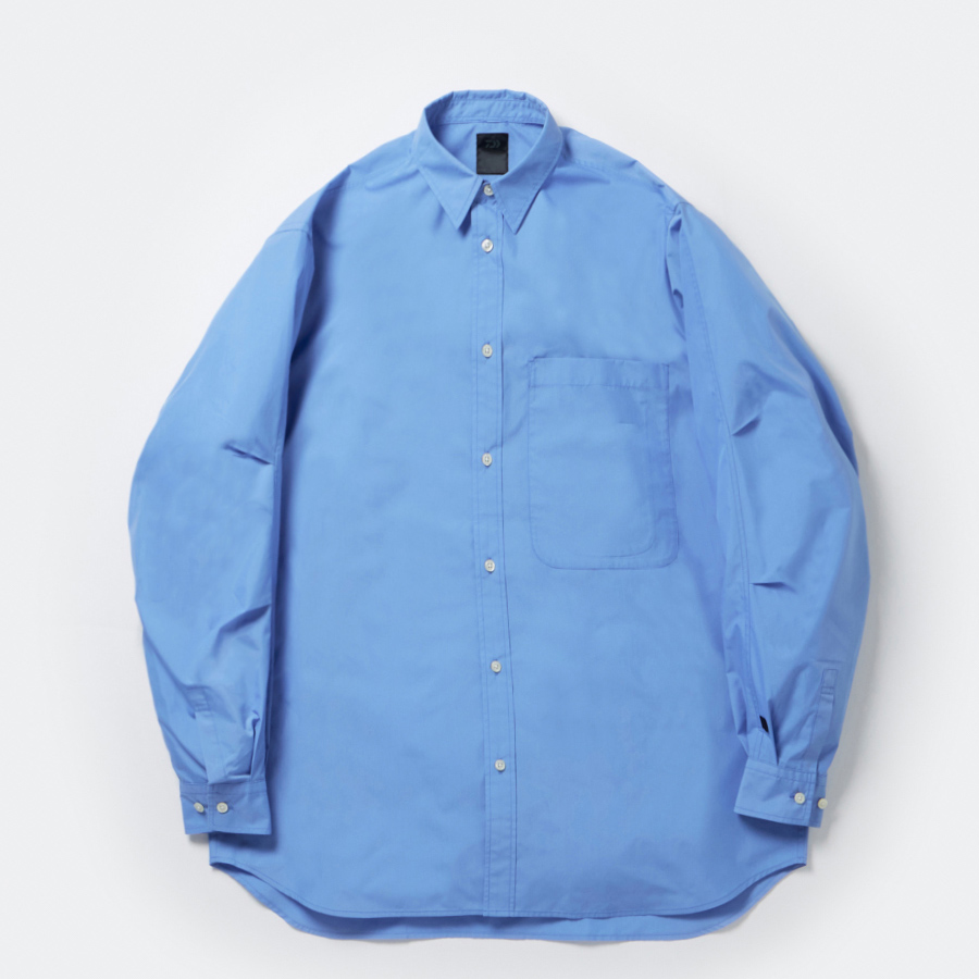 TECH REGULAR COLLAR SHIRTS L/S SOLID - Sax