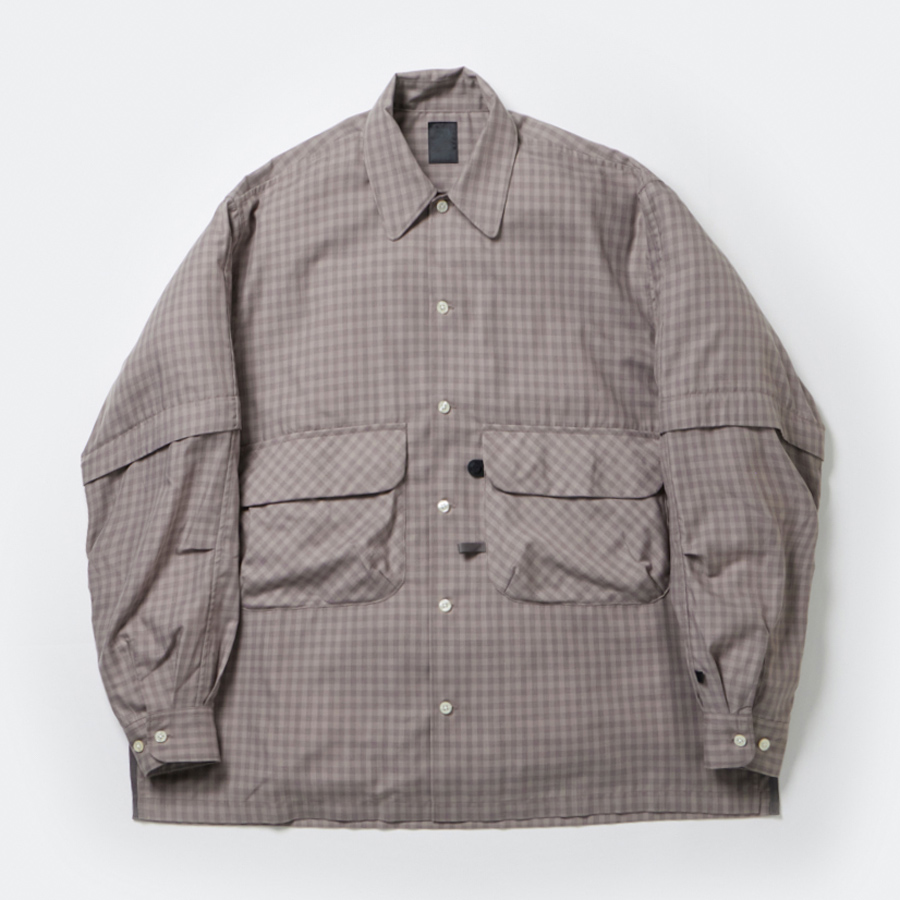 トップス DAIWA PIER39 OPEN COLLAR SHIRTS PLAID DG DAIWA PIER39 / ダイワピア39 | TECH SPORTS OPEN COLLAR SHIRT
