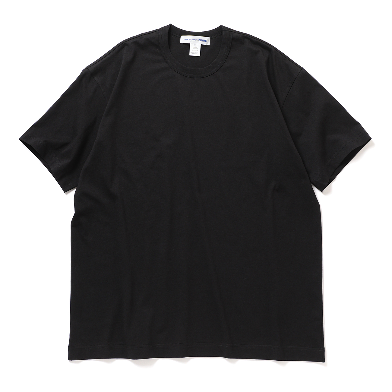 COMME des GARCONS SHIRT | printed cotton jersey OVERSIZED - Black
