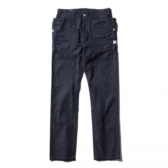 定価27500円 タグ付き ササフラス S　七分 SASSAFRAS ササフラス / Fall Leaf Sprayer Pants 13.5oz Denim