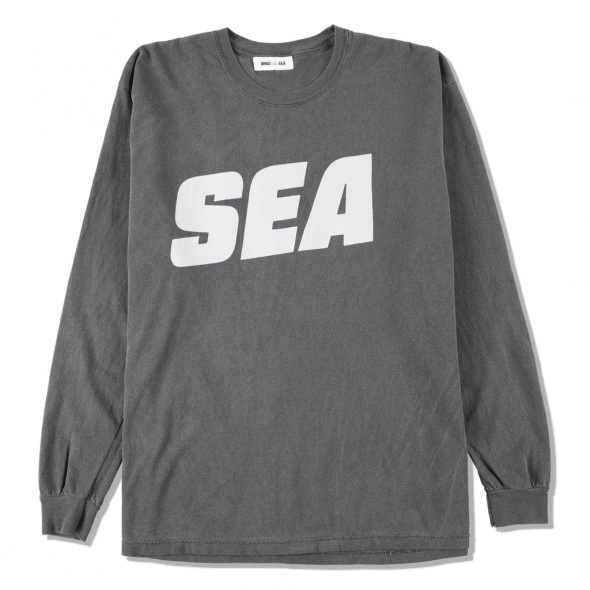 【直売直送】Lサイズ wind and sea SEA L/S T-shirt Black Tシャツ/カットソー(七分/長袖)