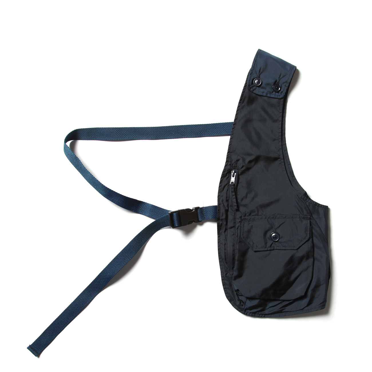＜ENGINEERED GARMENTS＞ SHOULDER VEST/ベスト Engineered Garments Gray & Off-White Shoulder Vest