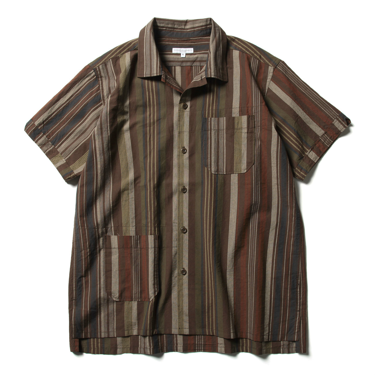 Camp Shirt - Cotton Variegated Stripe - Brown