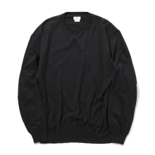 CIOTA / シオタ | Crewneck Long Sleeve Knit T-Shirts - Black