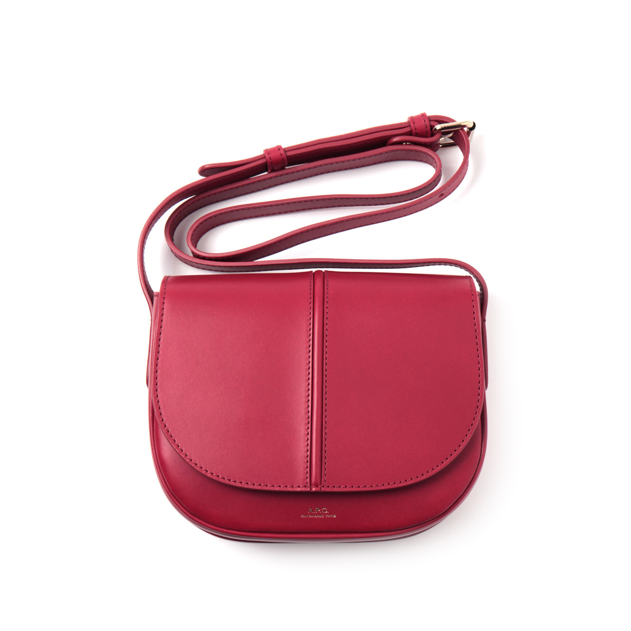 アーペーセー A.P.C. Betty シャイニースムースカーフレザーショルダーバッグ グレー調 【308091_3】【99】