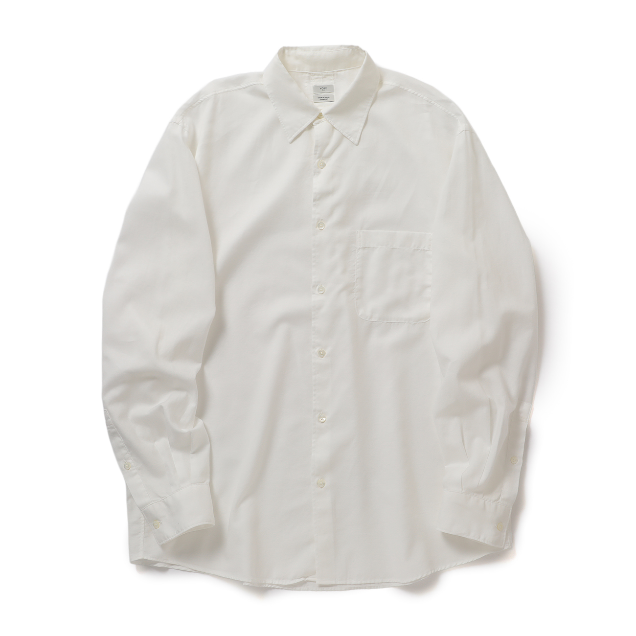 YOKE / ヨーク | Cotton Silk Twill Garment-dyed Loosed Shirt