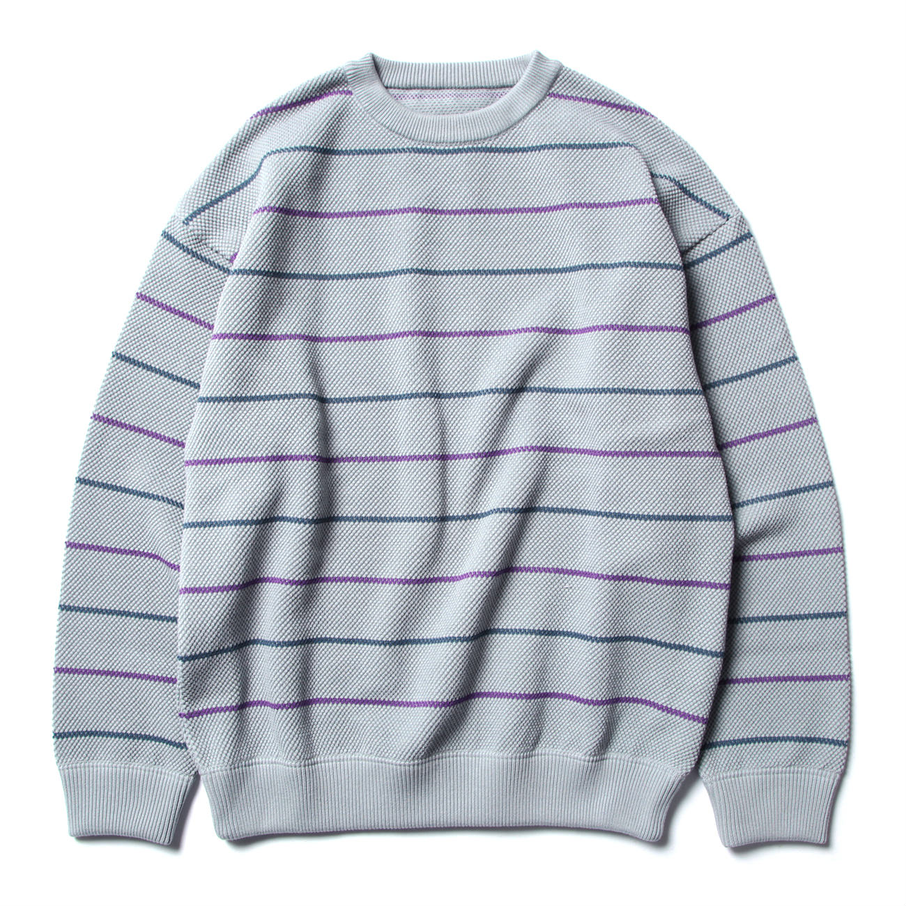 crepuscule moss stitch L/S SWEAT エルボーパッチ crepuscule Moss Stitch L/S Sweat [L.GRAY] - Fresh Service
