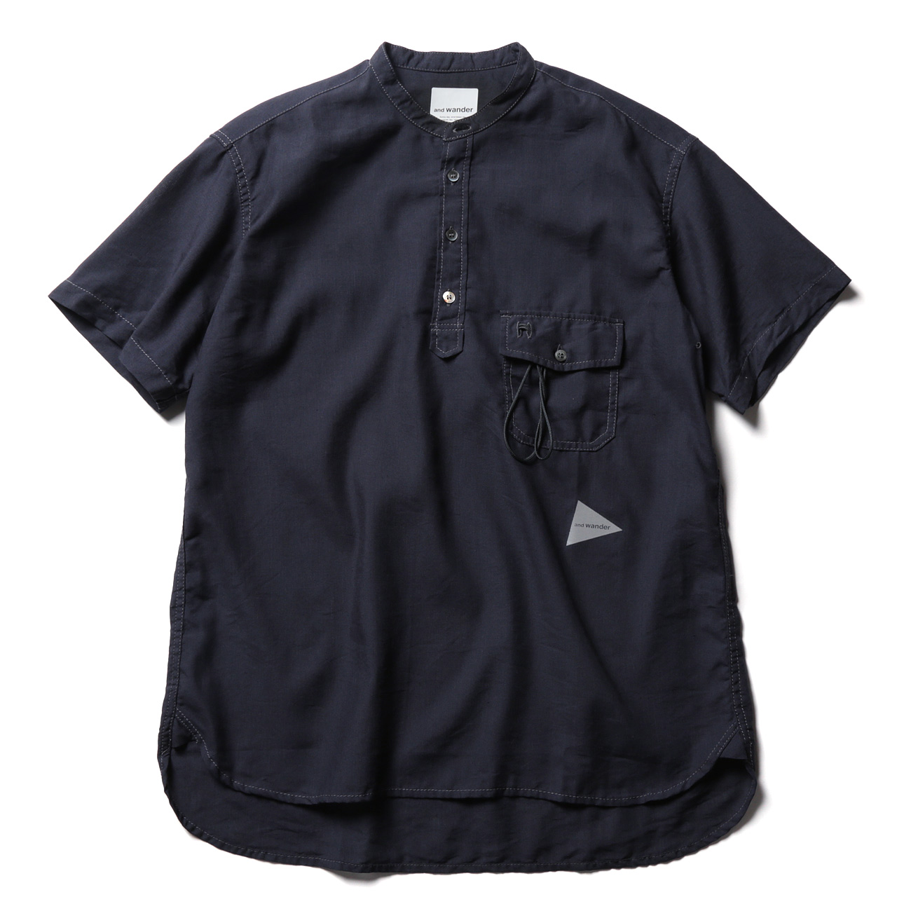 and wander / アンドワンダー | dry linen short sleeve shirt (M