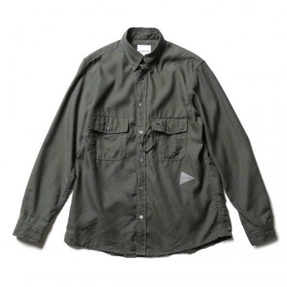 and wander / アンドワンダー | dry linen shirt (M) - Khaki | 通販 - 正規