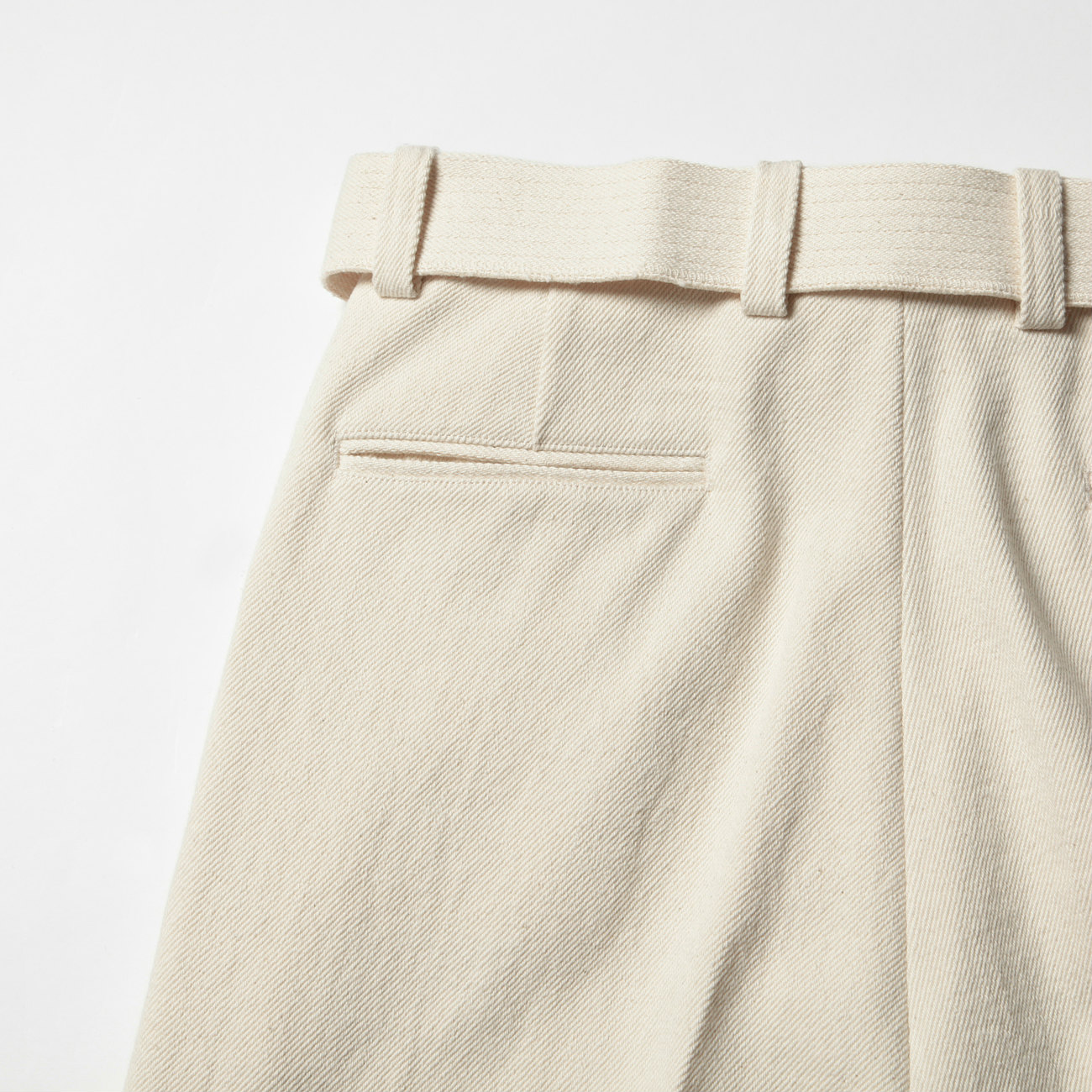 URU / ウル | ROVING DENIM / BELTED PANTS - Ivory | 通販 - 正規