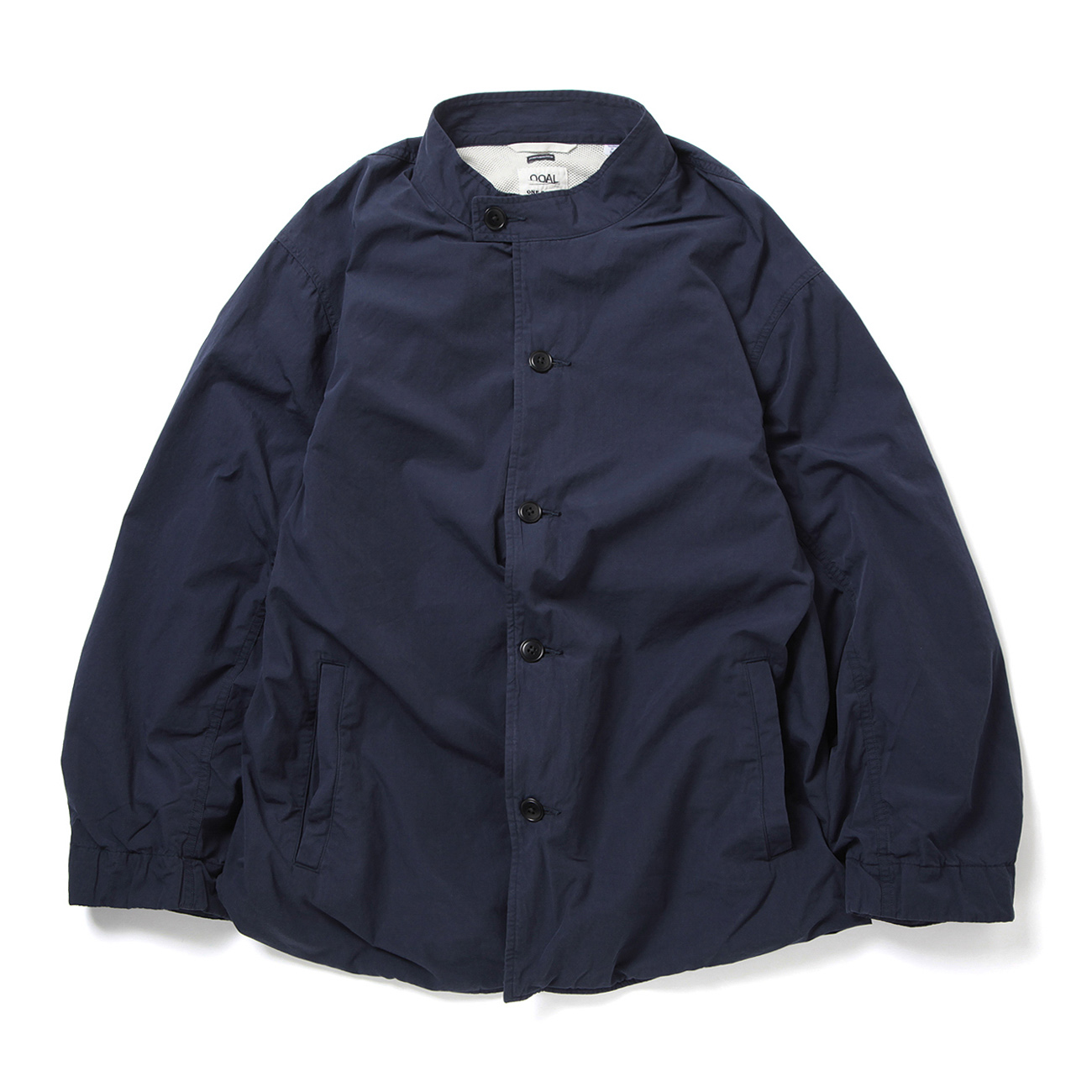 Band Collar Jacket - Marine Navy