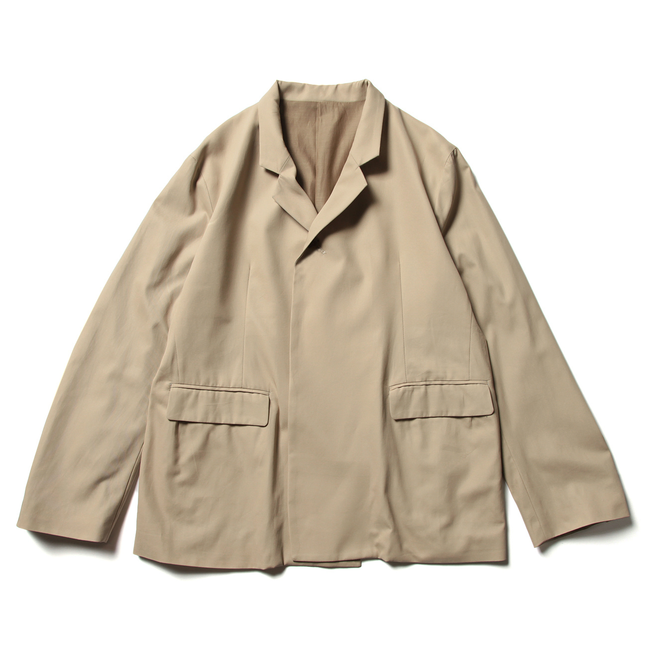 URU / ウル | COTTON GABARDINE / STAND COLLAR JACKET - Beige | 通販 