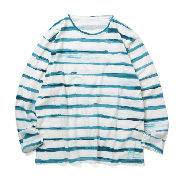 トップス PORTER CLASSIC BORDER LOOSE T-SHIRT ARTIST BORDER T-SHIRT（アーティスト ボーダー ティーシャツ
