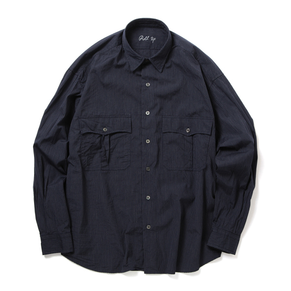 Porter Classic / ポータークラシック | ROLL UP PIN STRIPE SHIRT