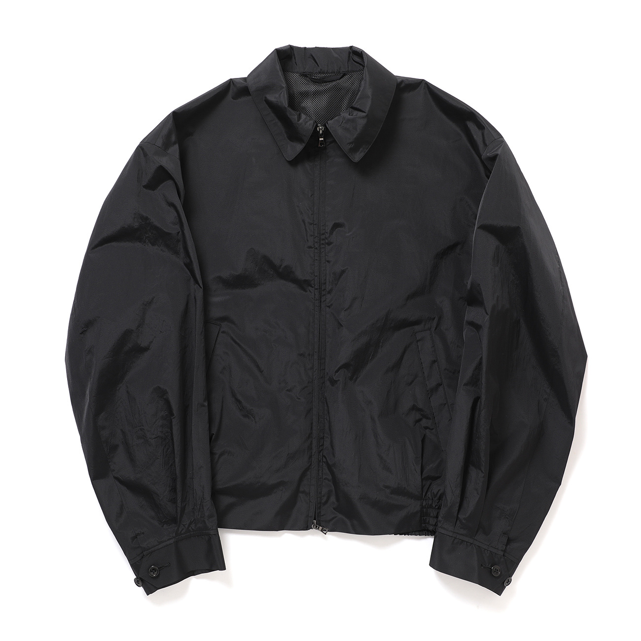 blurhms / ブラームス | Poly-Silk Zip Jacket - Black | 通販 - 正規