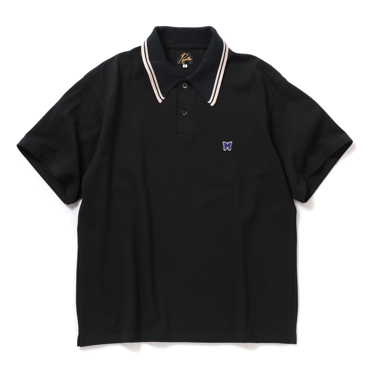 Needles ベロアポロシャツ ブラック Mサイズ 美品 Needles / ニードルズ | Regular Collar Polo - Cotton Pique - Black