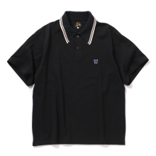 Needles / ニードルズ | Regular Collar Polo - Cotton Pique - Black