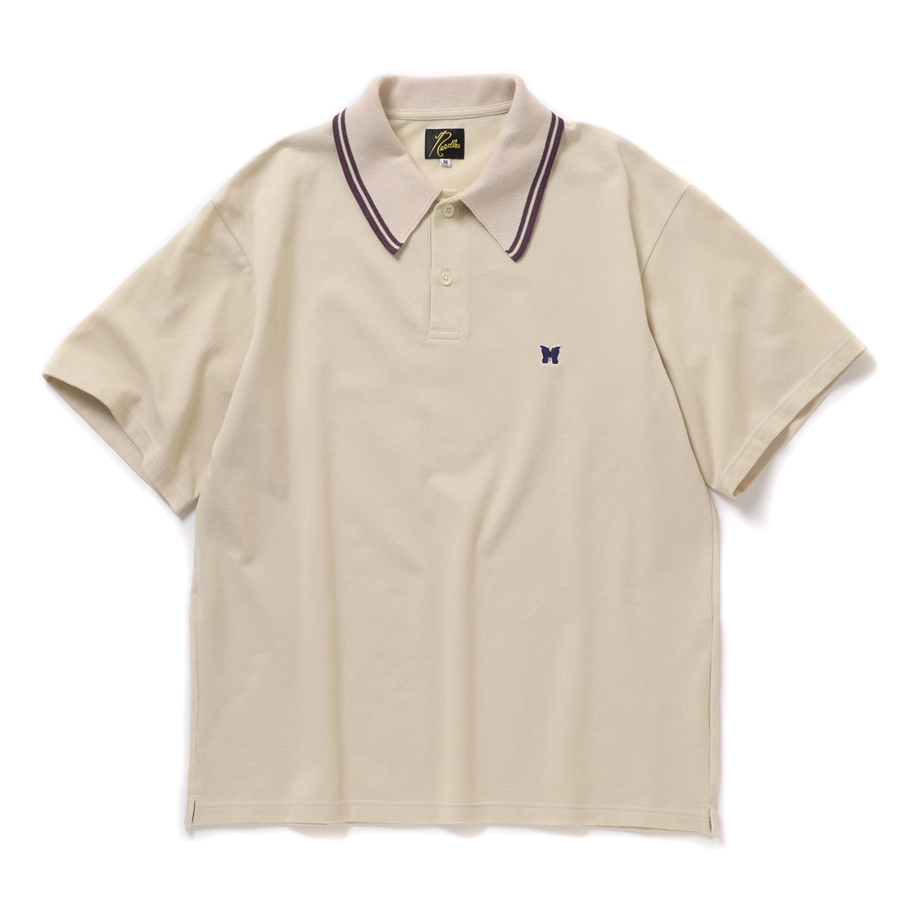 Needles / ニードルズ | Regular Collar Polo - Cotton Pique - Beige