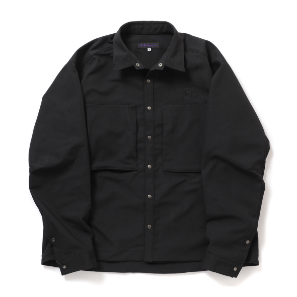 Needles / ニードルズ | Extreme Shirt - Poly Stretch Oxford - Black Needles / ニードルズ | Extreme Shirt - Poly Stretch Oxford - Black