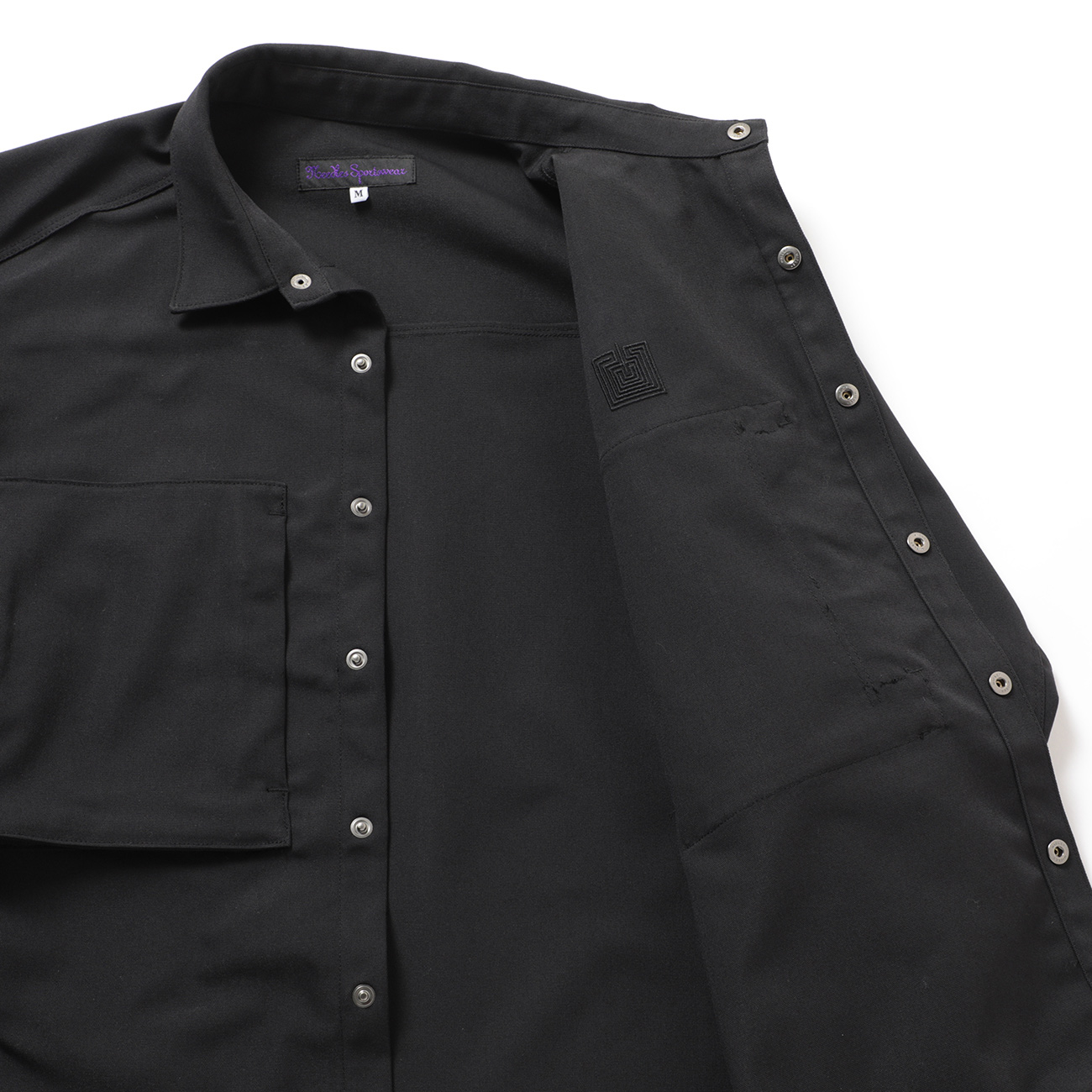 Needles / ニードルズ | Extreme Shirt - Poly Stretch Oxford - Black