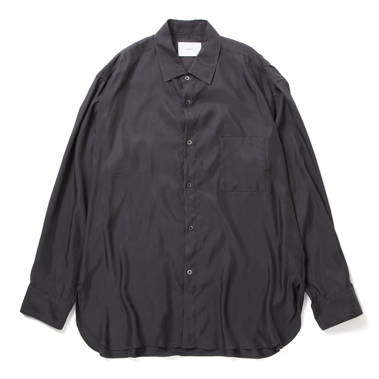 OVERSIZED CUPRO LS SHIRT - Charcoal