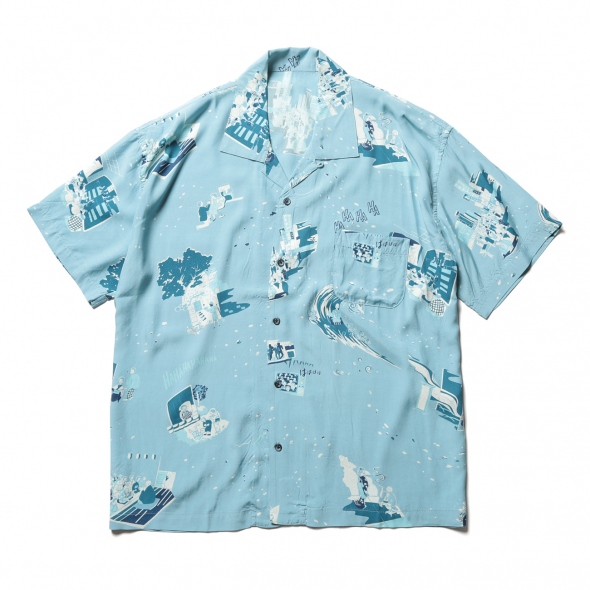 Porter Classic / ポータークラシック | SHOWFOLK ALOHA SHIRT - Blue