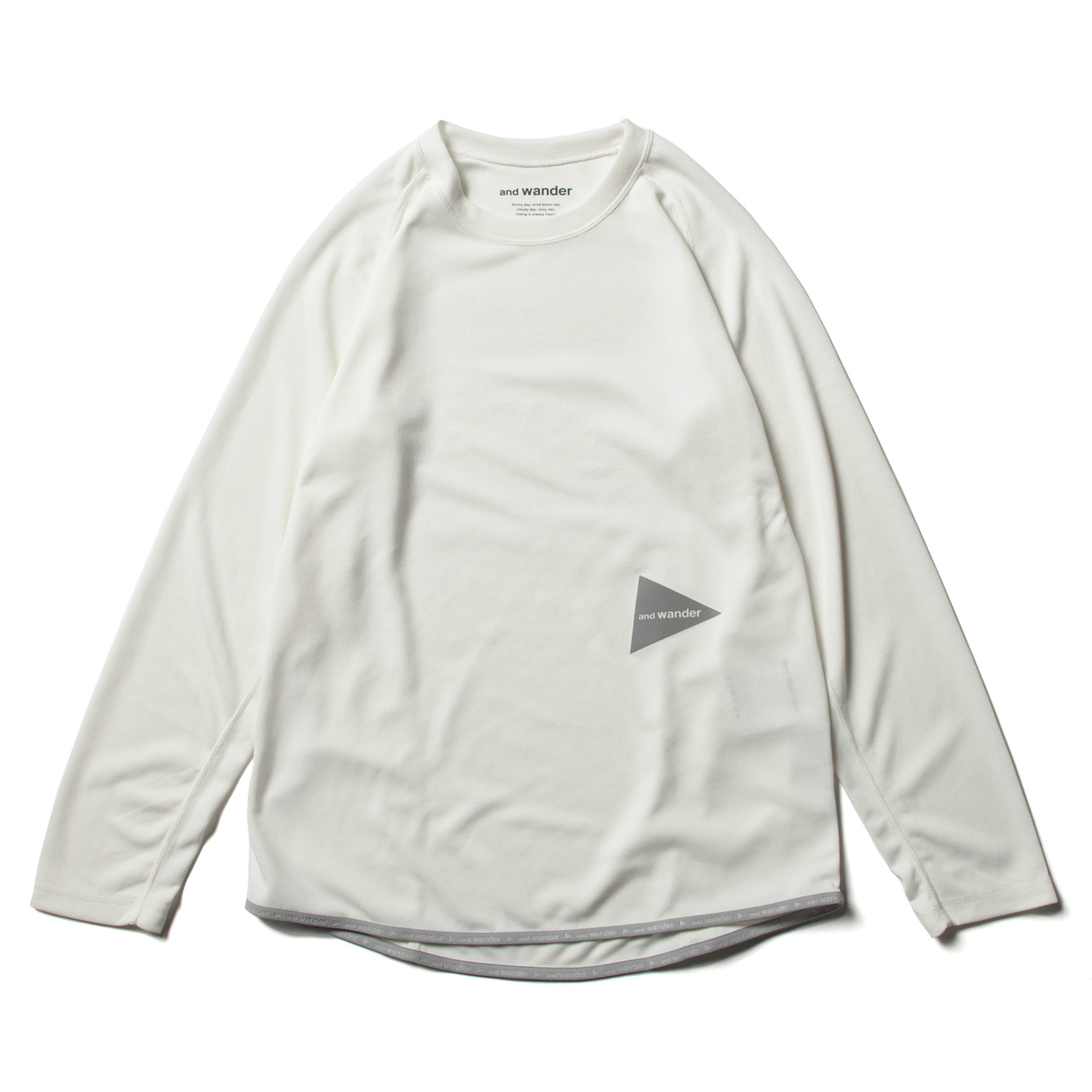 and wander / アンドワンダー | power dry jersey raglan long sleeve