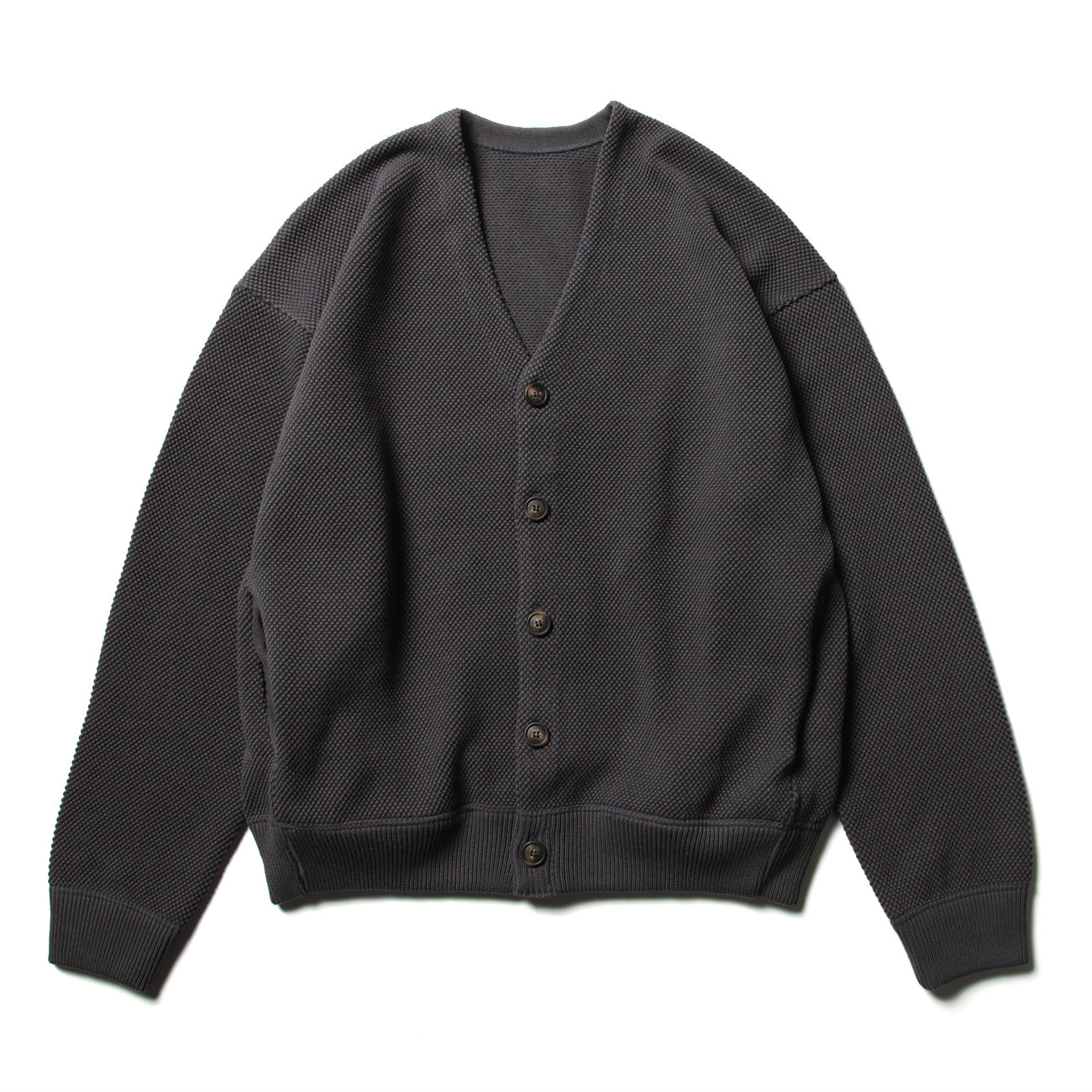crepuscule / クレプスキュール | Moss stitch V/N cardigan