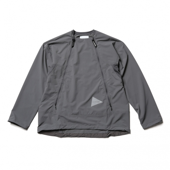 and wander trek pullover アンドワンダー　グレー and wander / アンドワンダー | trek pullover - Gray | 通販