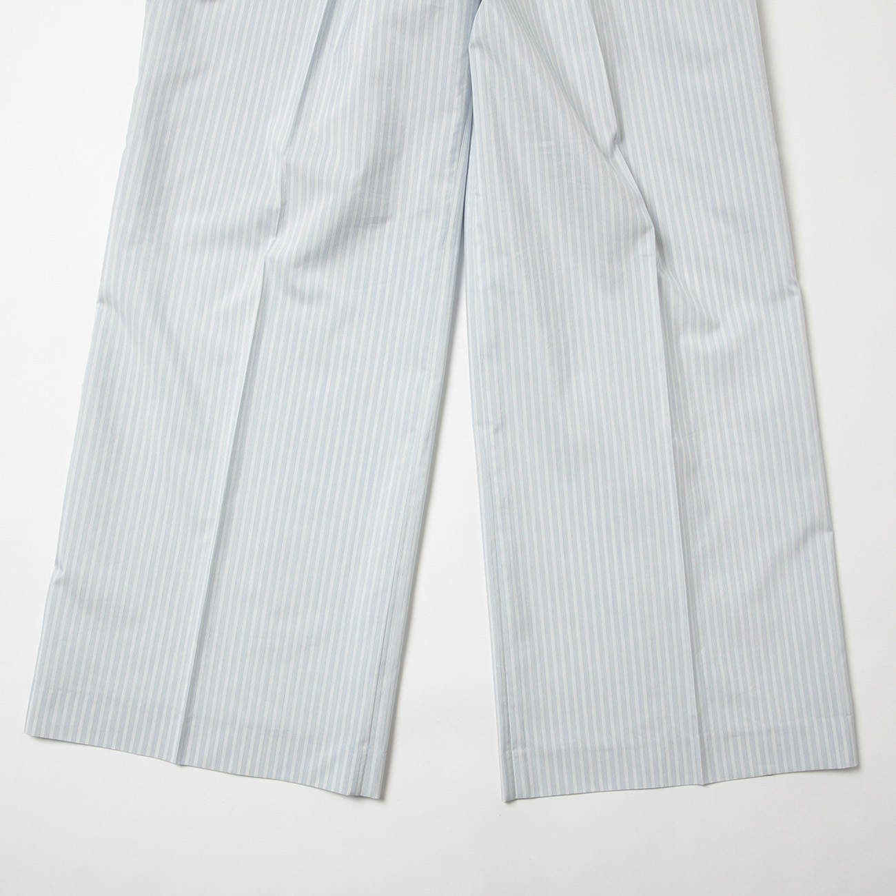 FINX POLYESTER STRIPE PANTS (レディース) - Light Blue Stripe