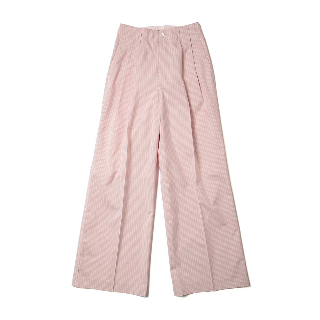 FINX POLYESTER STRIPE PANTS (レディース) - Pink Beige Stripe